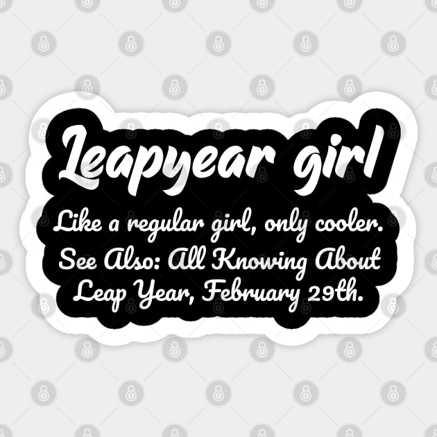 Leap Year Girl Definition Sticker by Work Memes